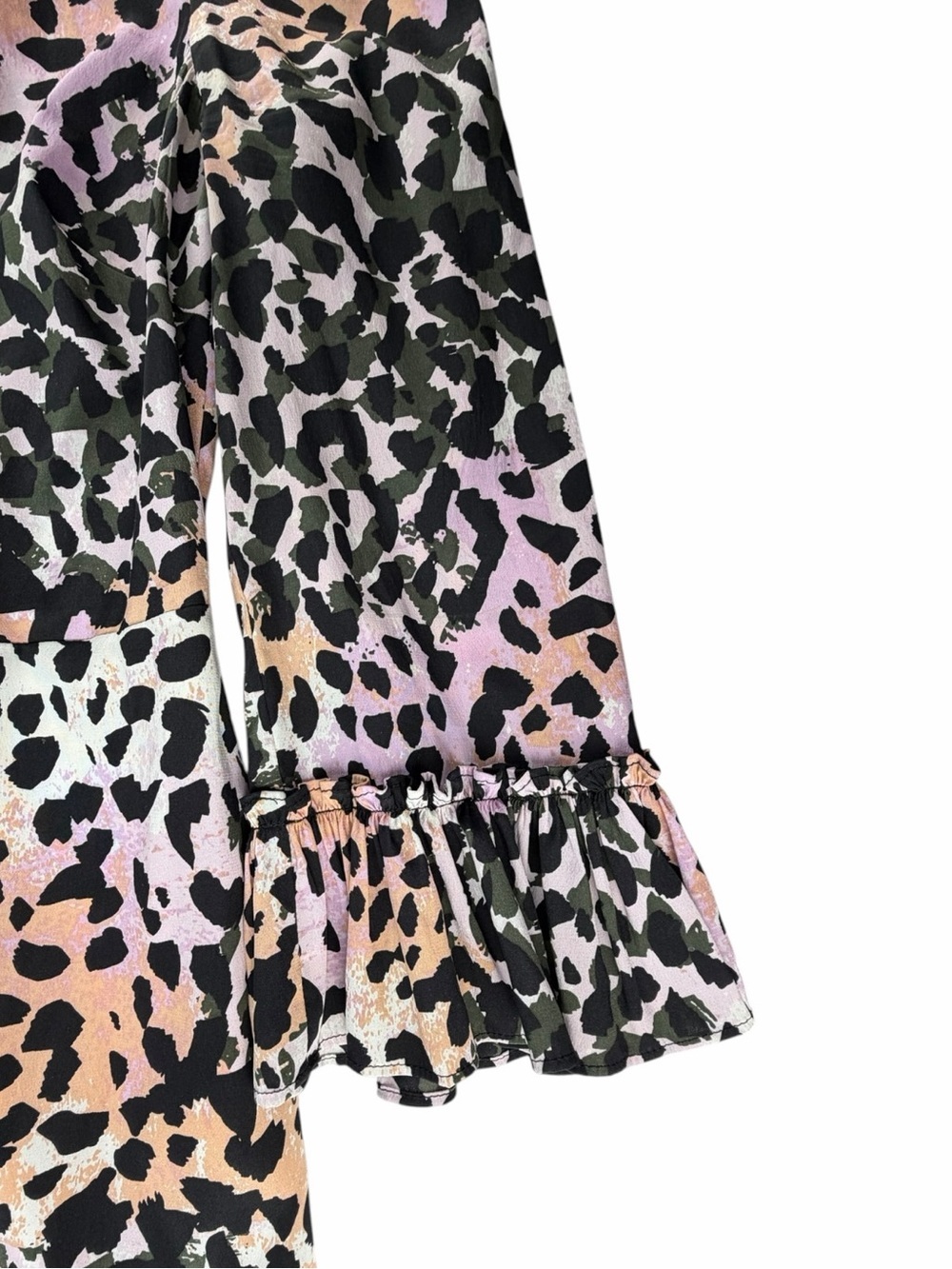 Veronica Beard Women’s Silk Tamar Watercolor Leopard Lilac Dress Size 2/XS - Picture 7 of 12